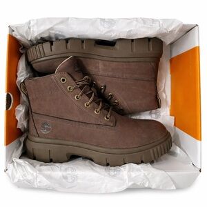 Timberland Greyfield Mid Lace Boots Women’s 9 Medium Brown Nubuck Lug Sole NEW